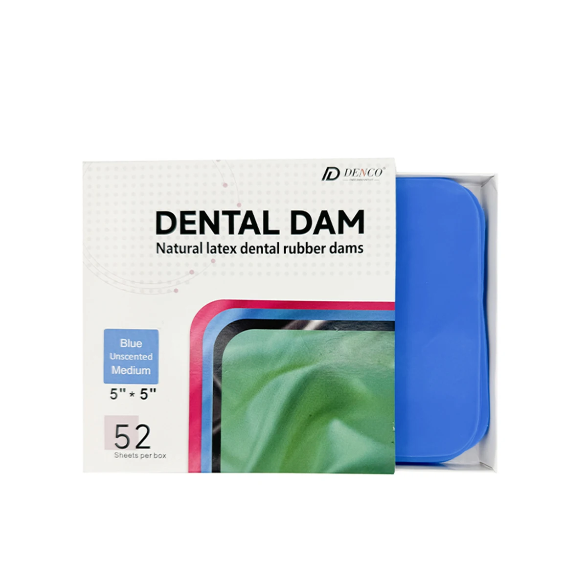 

DENCO 36 Pieces Dental Quality Natural Latex Sheet 6*6Dental Rubber Dam Non Sterile Dam Small Large Dental Dam dental Supplies