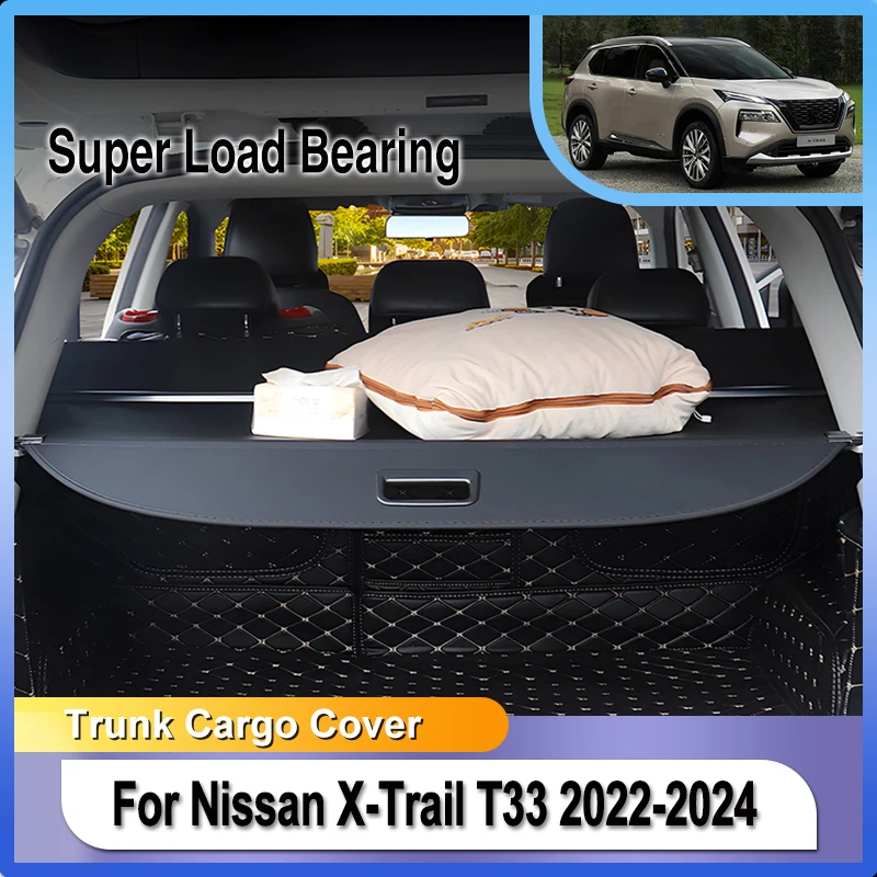 For Nissan X-Trail Rogue 4 4th T33 2022 2023 2024 Retractable Trunk Security Cover Shielding Shade Accessories Stowing Tidying