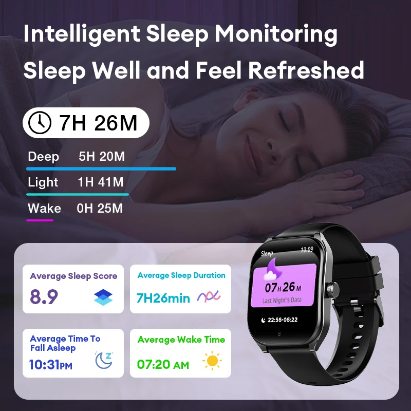 KHwatch Uomo Orologi 2.01 "Schermo Curvo IP68 Sport Orologi Impermeabili 5.3 Bluetooth Orologio Digitale Per Uomo bambini Ragazzo Studente Adolescente