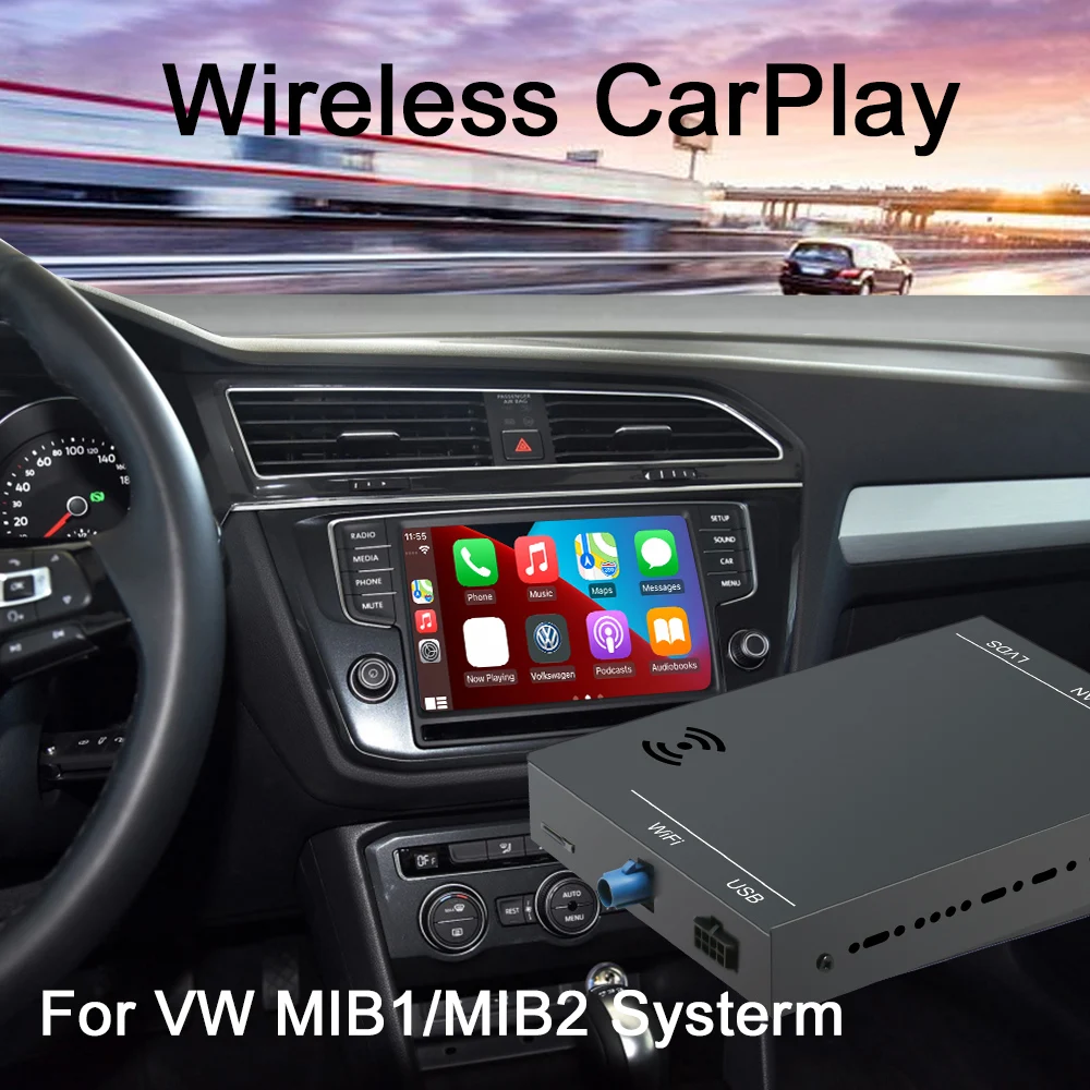 Wireless Carplay Android Auto Module Box Compatible For VW Volkswagen Skoda Octavia A5 Golf 7 Polo Passat B8 Mirror Link MIB MIB