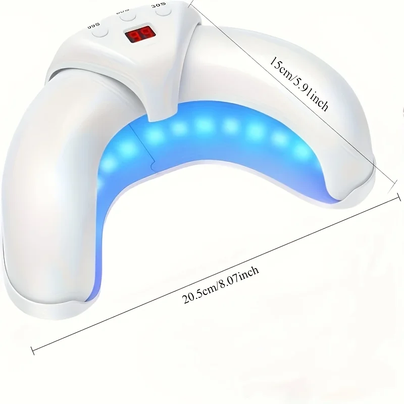 

USB UV Nail Lamp for Gel Polish, 36V Low Voltage Nail Dryer, Fast Curing LED Nail Light, Portable & Odor-Free