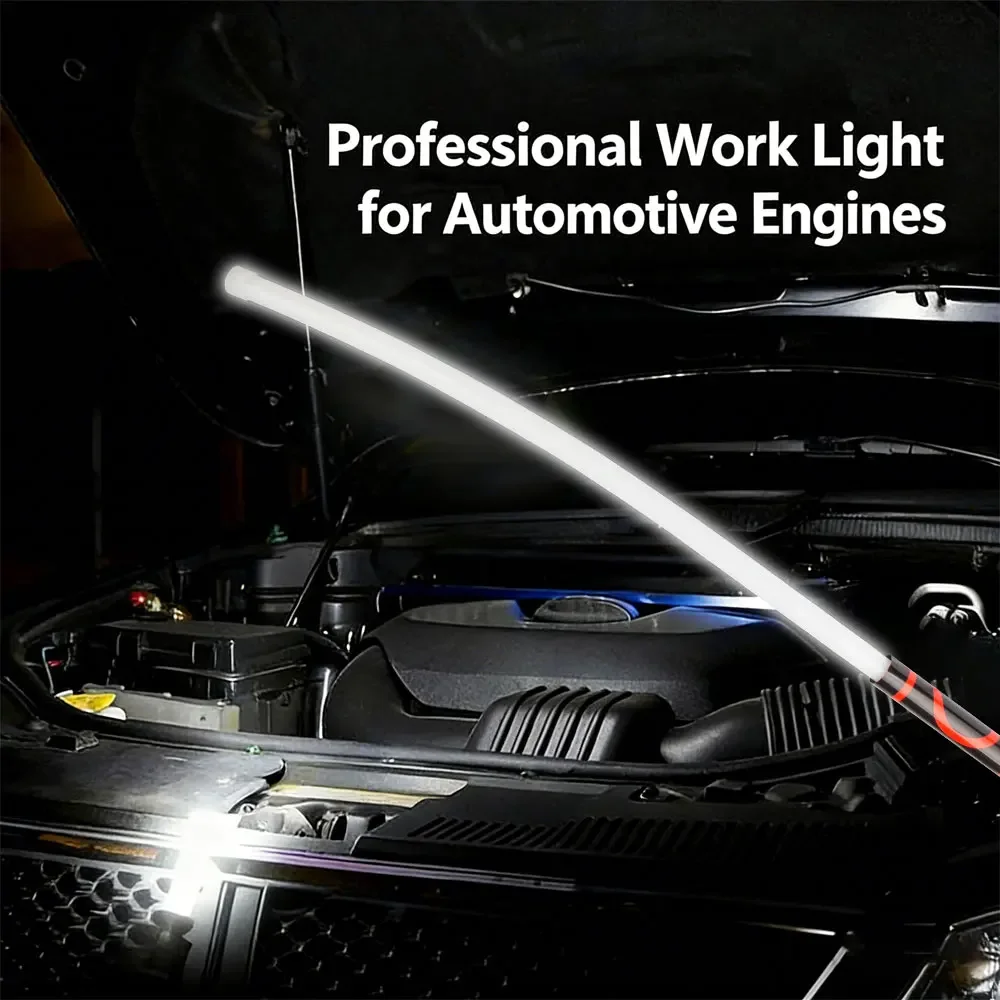 Bendable LED Flashlight Stick Portable Flexible Work Lights High-Lumen Rechargeable 3 Brightness Modes for Mechanics Auto Repair