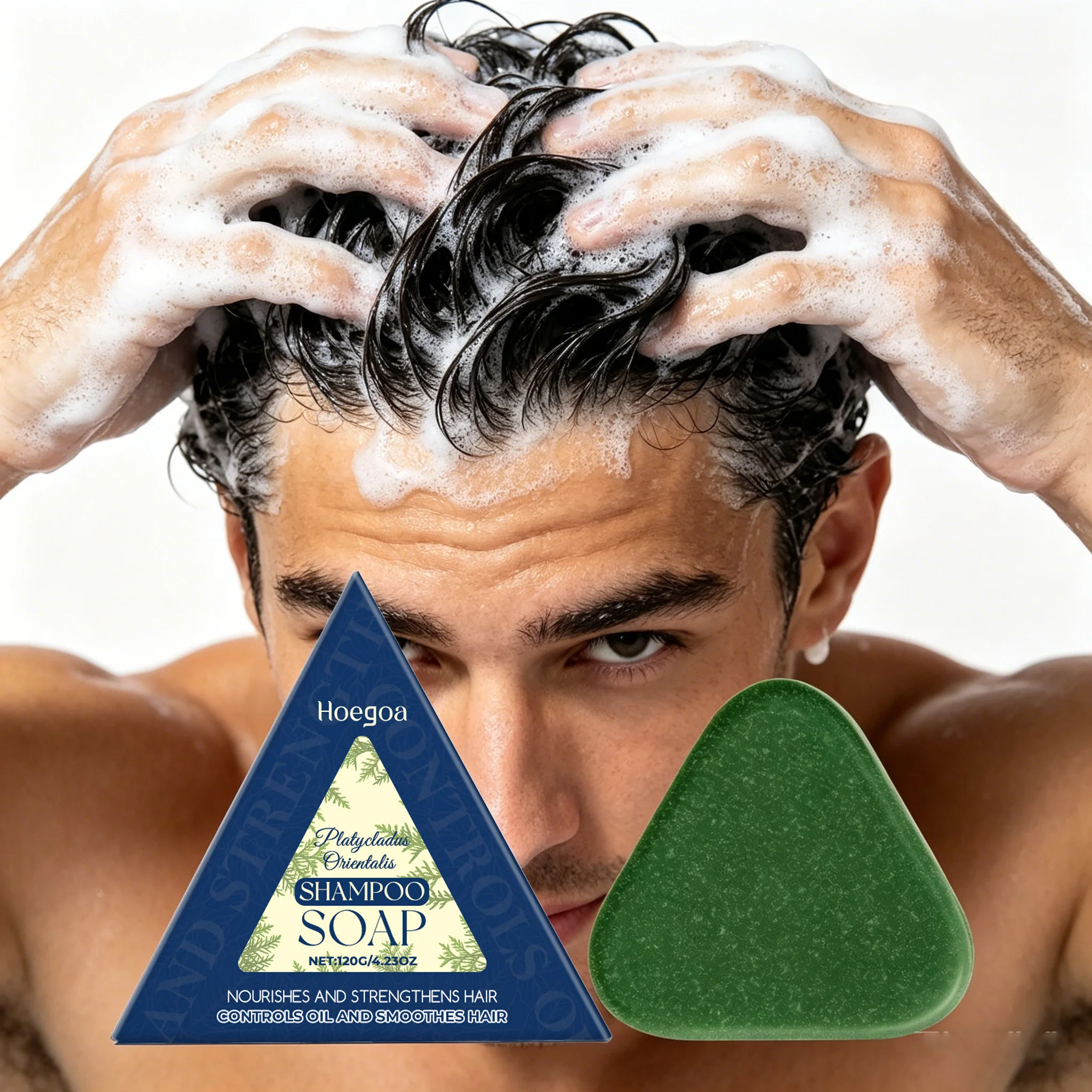 

120G Herbal Hair Care Soap Daily Cleaning Scalp Refreshing Oil Control Volumizing Strengthen Hair Roots Volumizing Hair Soap