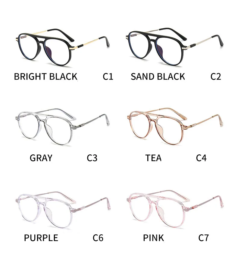 New Round Reading Glasses Oval Personality Presbyopia For Man Optical Frame Magnifier Full Rim Anti-Blue Female Fashion
