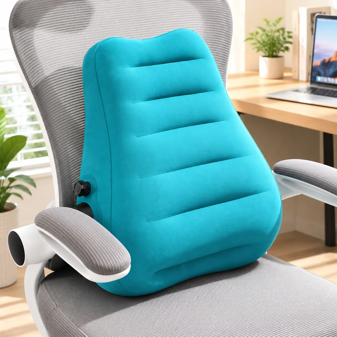 1PC Inflatable Lumbar Support Pillow Ergonomic Back Cushion Portable Waist Neck Leg Rest Pillow for Office Chair Home Travel