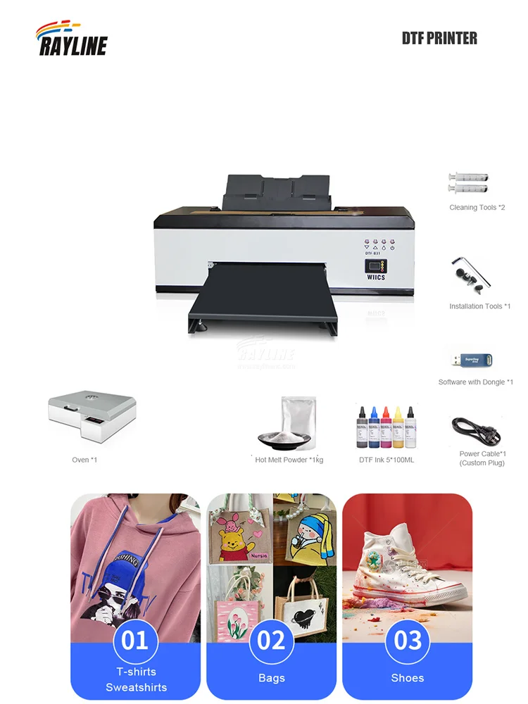 A3 DTF Printer Direct to Film DTF Printing Machine All in One A3 Heat Transfer Sublimation 30cm Hassle