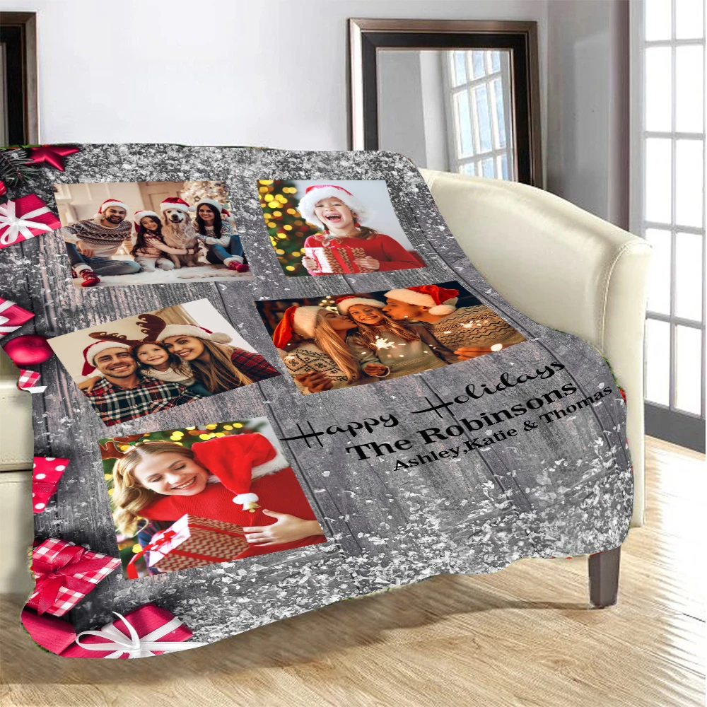 

Style Custom Photo Blankets Gifts for Girlfriend Customized Throw Blankets with Pictures Personalized Birthday for Women Mother