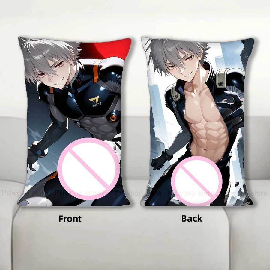 

R18+ Dakimakura Anime Nagisa Kaworu Body Pillow Cover Sofa Cushion Double-side Print Throw Pillow Case 40X60cm