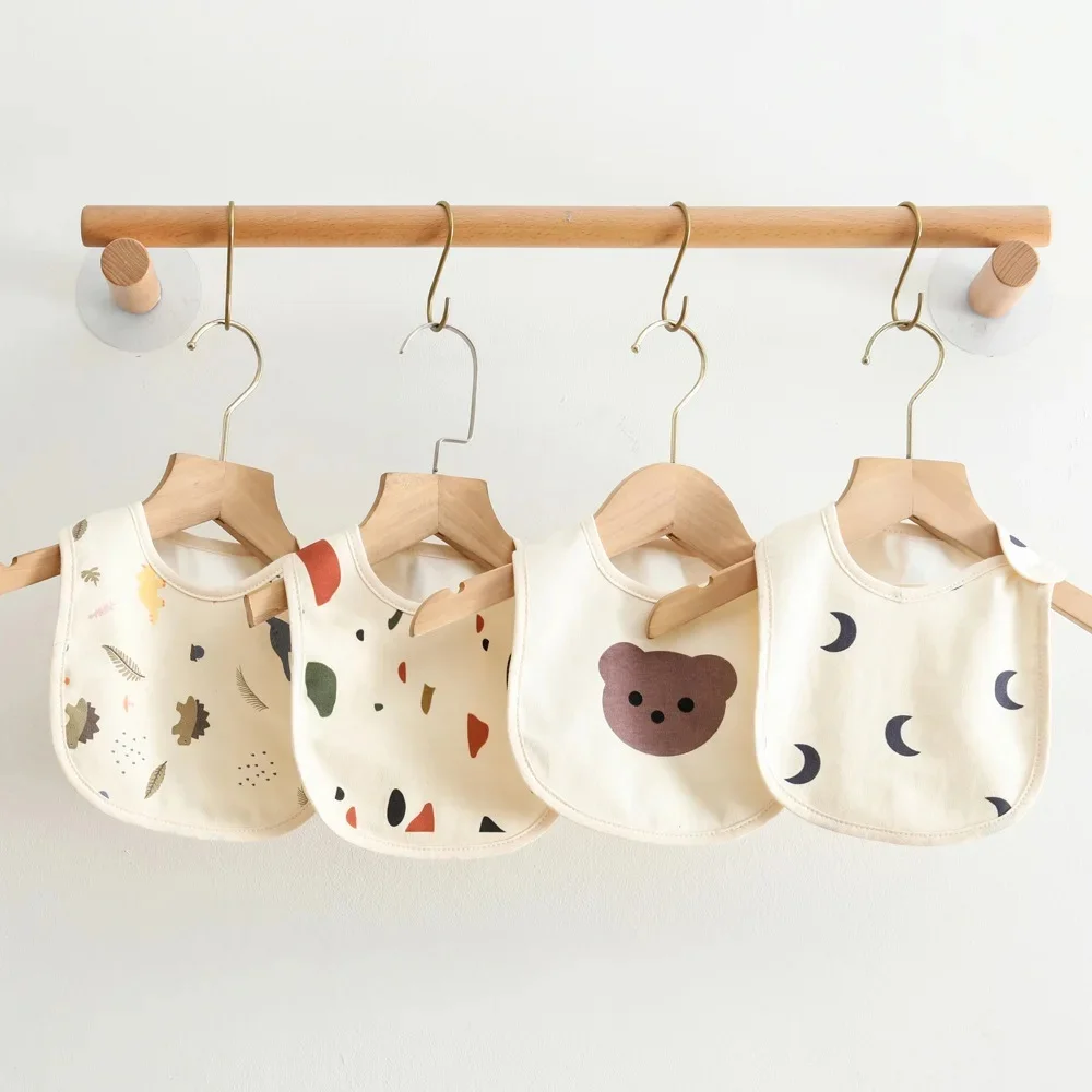 Bavoirs en Gaze de Coton pour Nouveau-Né Garçon et Fille, Écharpe Fine à Motif de Dessin Animé, Serviette de Salive pour Enfant, 1 Pièce