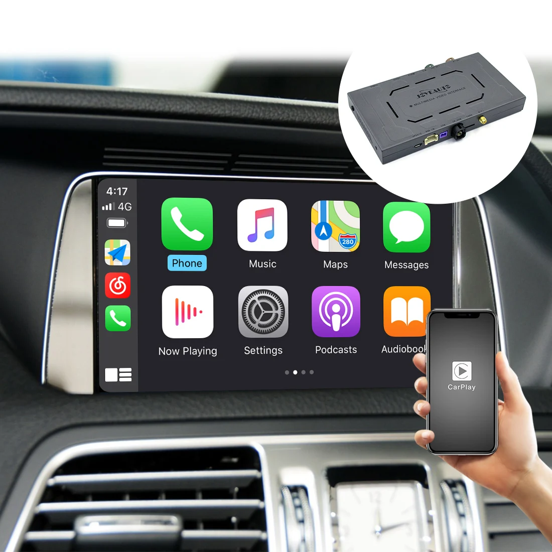 JOYEAUTO Wireless Apple CarPlay for Mercedes Benz A B C E GLK GLA ML SLK Class 2012-2014 With Android Auto Mirror Link AirPlay