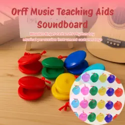 24 Pcs Finger Castanets Rhythm Preschool Musical Percussion Instruments Toys Early Education Orff Music Soundboard Teaching Aids
