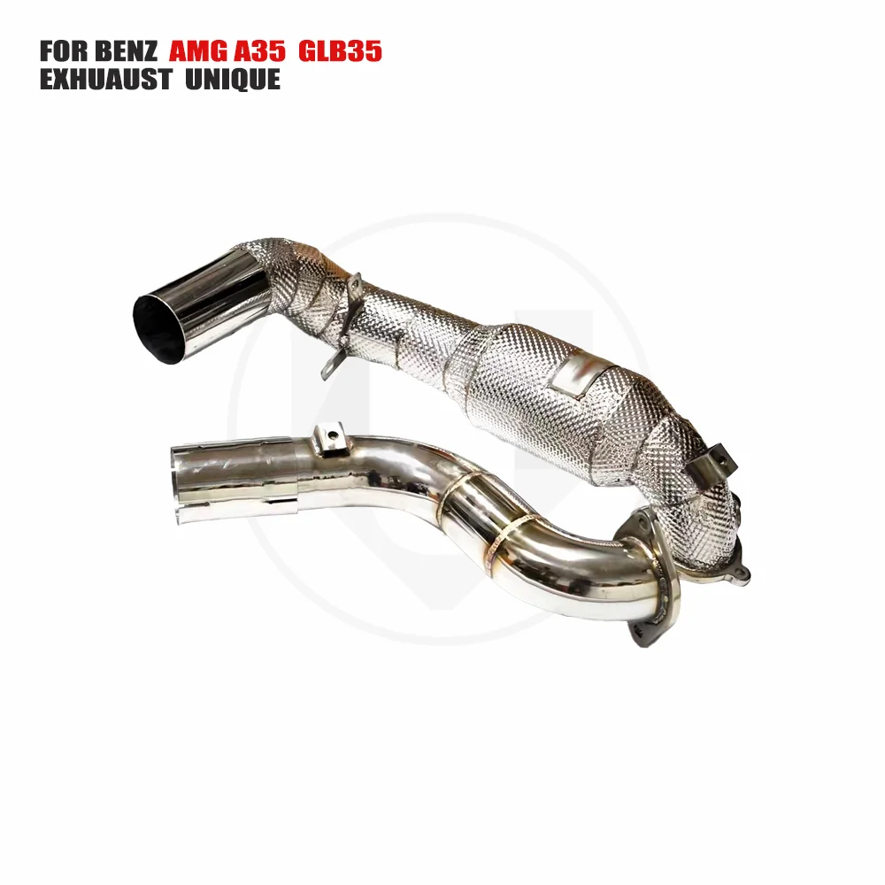 UNIQUE Exhaust Manifold Downpipe for Mercedes-BENZ CLA260 Car Accessories With Catalytic converter Header Without cat pipe