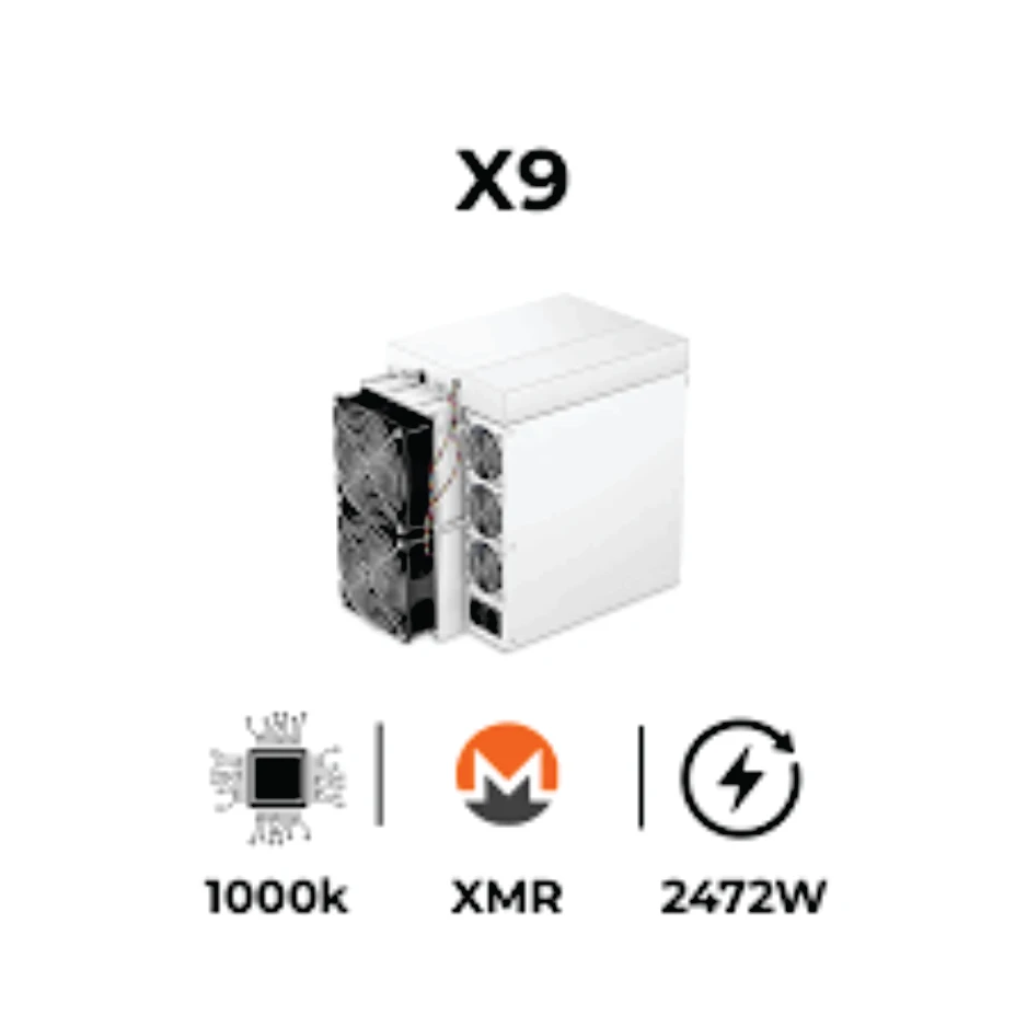 

SH | Ready to Ship Bitmain Antminer X9 1000K 2472W RandomX XRM Miner Air Cooling Crypto Miner X9 Aisc Mining