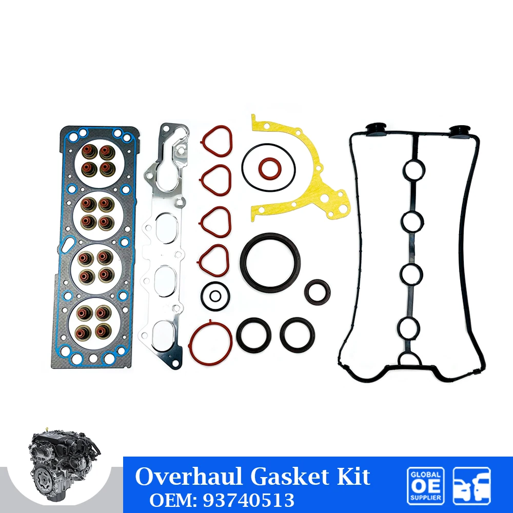 

93740513 Комплект прокладок для капитального ремонта для Buick Daewoo Chevrolet Aveo Lanos л JA1.6 L91 ГАЗ DOHC автомобильные аксессуары детали двигателя 1 комплект