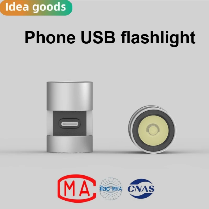 Draagbare zaklamp 280 hoge lumen telefoon USB oplaadbare buitenhandlamp Krachtige tactische zaklamp Zakzaklamp