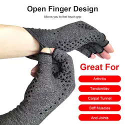 1Pair Compression Arthritis Gloves Joint Pain Relief Brace Cycling Gloves Compression Gloves Wrist Support Therapy Wristband