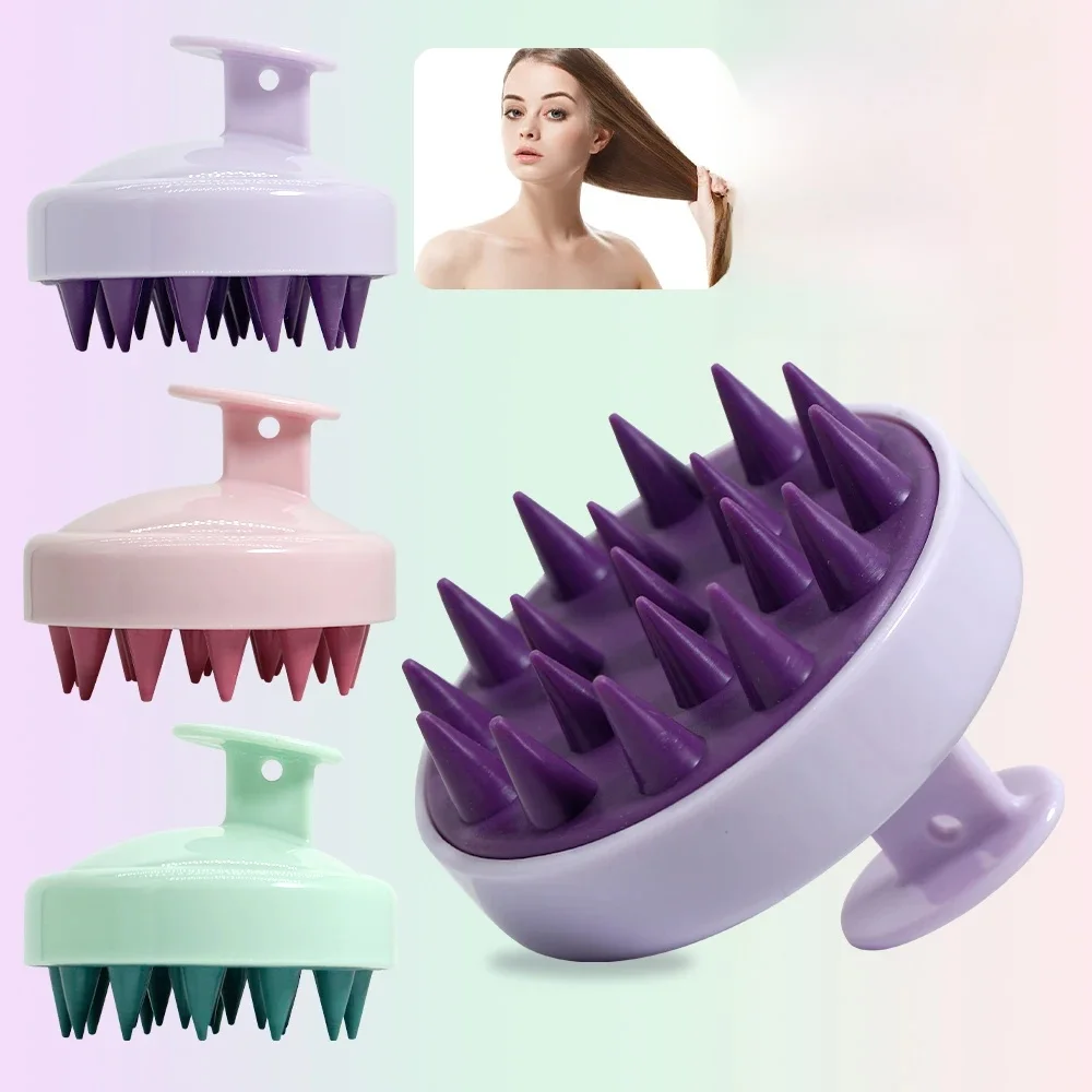 Brosse de Énergie du Cuir oral elu en Silicone, Peigne à Poignée Magique, Spa