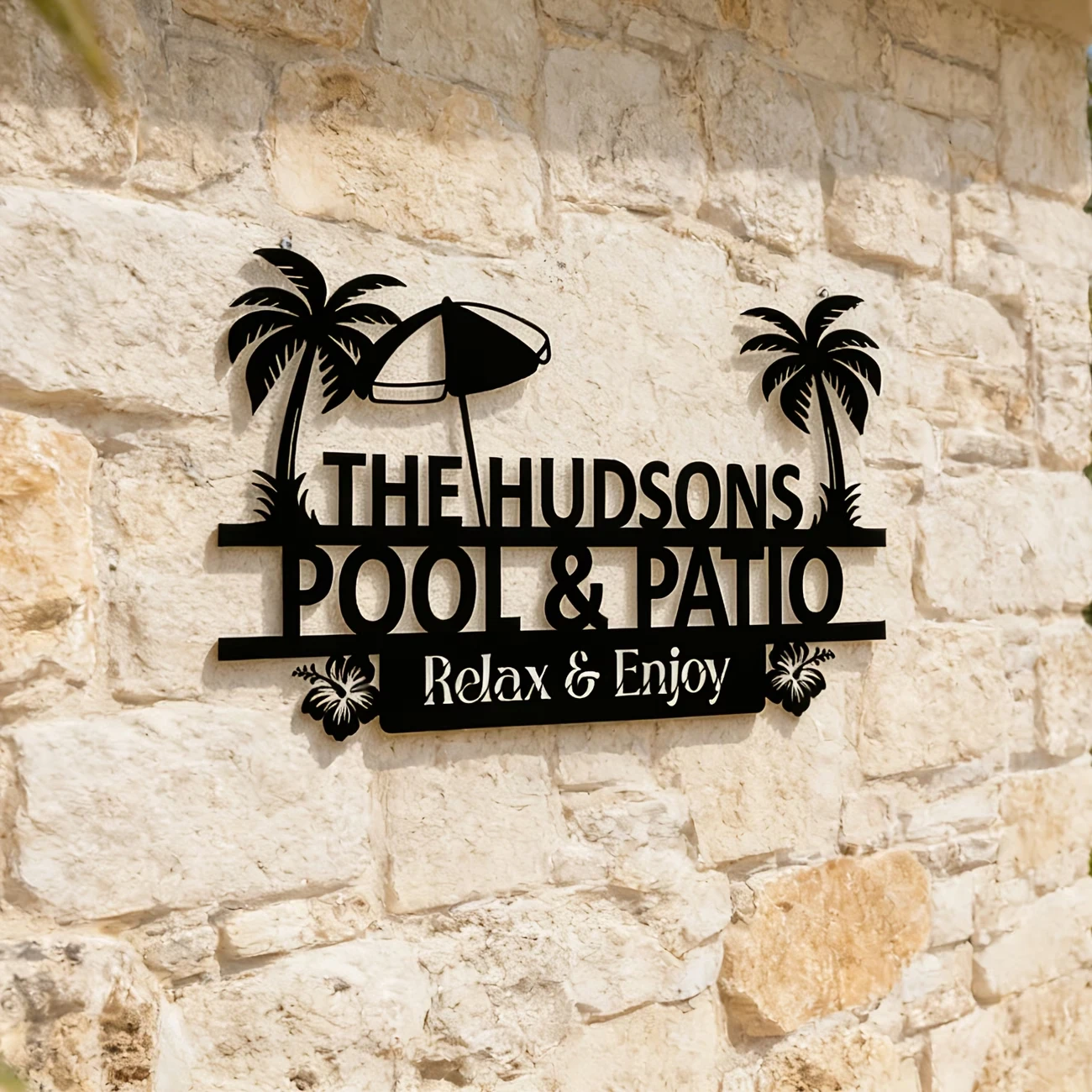 Personalized Pool And Patio Si - Baby Name Wall Art recension och pris