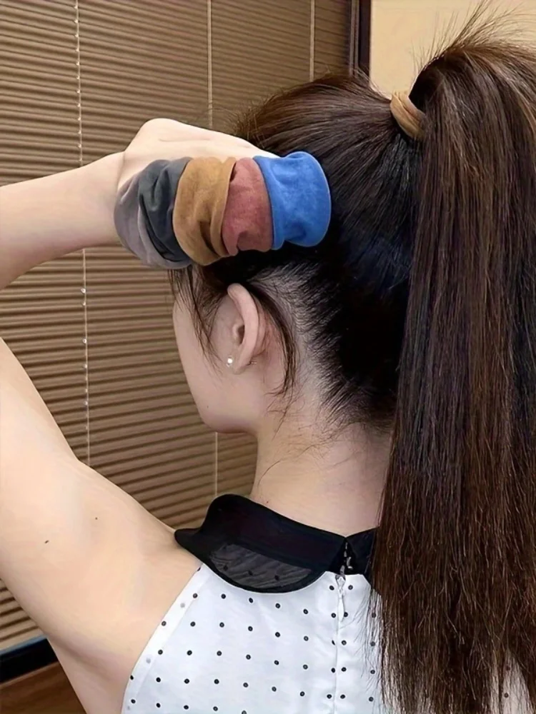 5/10/20 pçs/set novas mulheres meninas colorido náilon elástico faixas de cabelo rabo de cavalo