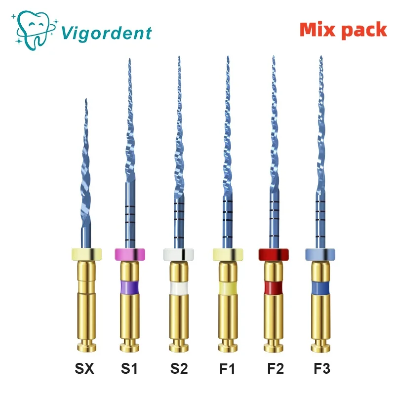 1Box Dental SX-F3 Blue Files 21/25/31mm Niti Rotary Super Heat Activation Endodontic Files Engine Use Root Canal File