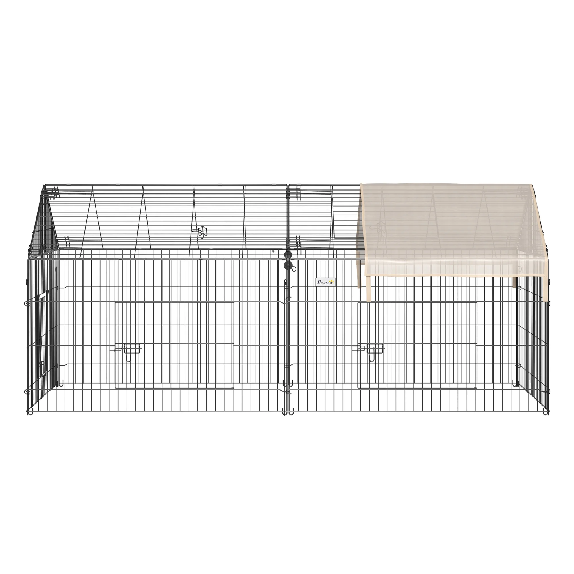 Großer Metall-Hühnerstall mit wasserdichter Abdeckung, Outdoor-Kaninchenkäfig mit Auslauf für kleine Tiere, Haustier-Laufstall für Hühner, Enten, Kaninchen, Hamster, Farmbedarf