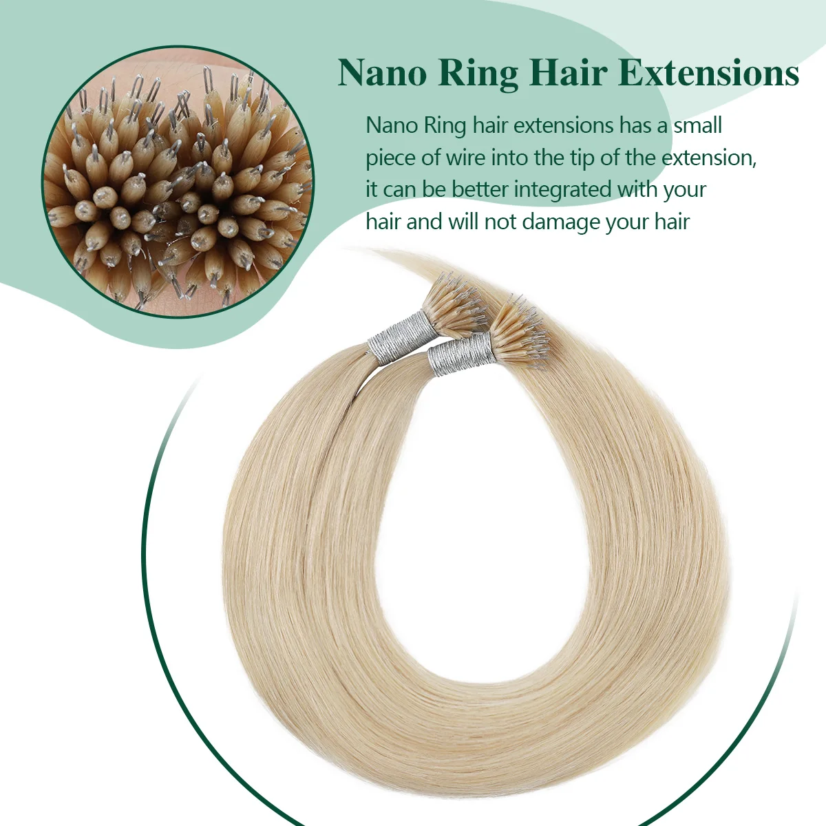 Sixstarhair 100% ストレートレミー人毛エクステンション 50 グラム 50 ストランド 16'18'20'22'24' ナノリングヘアエクステンション女性用