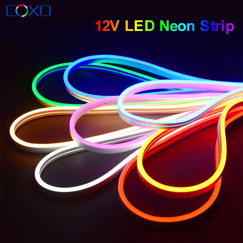 6mm Narrow LED Neon Light 12V Waterproof LED Strip SMD2835 120LEDs/m Flexible Rope Tube DIY Holiday Decoration Party Lighting