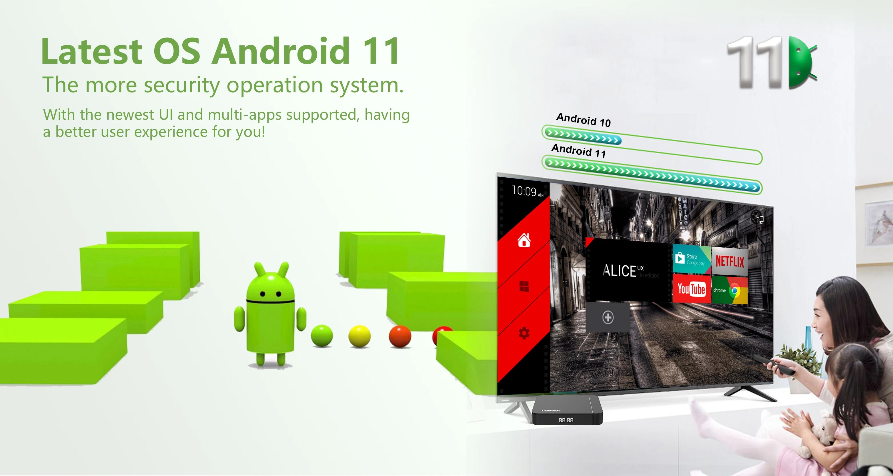 صندوق التلفزيون الذكي Tanix W2 الأصلي Amlogic S905W2 Android11.0 2G16G 4G32G 4G64G 4K BT 2.4G/5G WiFi Youtube Netflix AV1 TV Prefix
