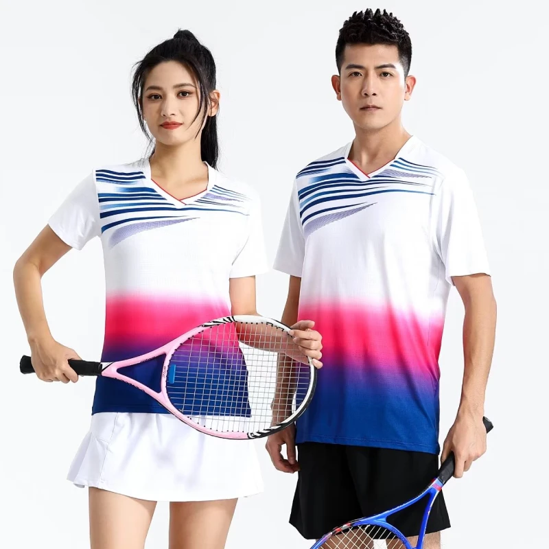 2024 Best Quality Table Tennis Jersey Male Female Badminton Shirt Unisex Short Sleeve Ping Pong Golf Competition Sport Shirts