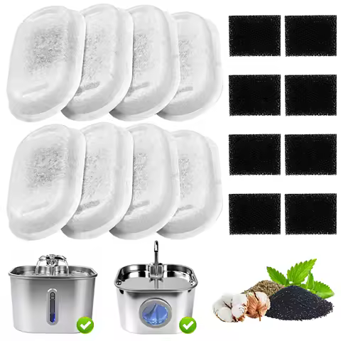 Filtros de Reposição para Bebedouro de Gatos 2.2L (16 Peças) - Fácil de Substituir