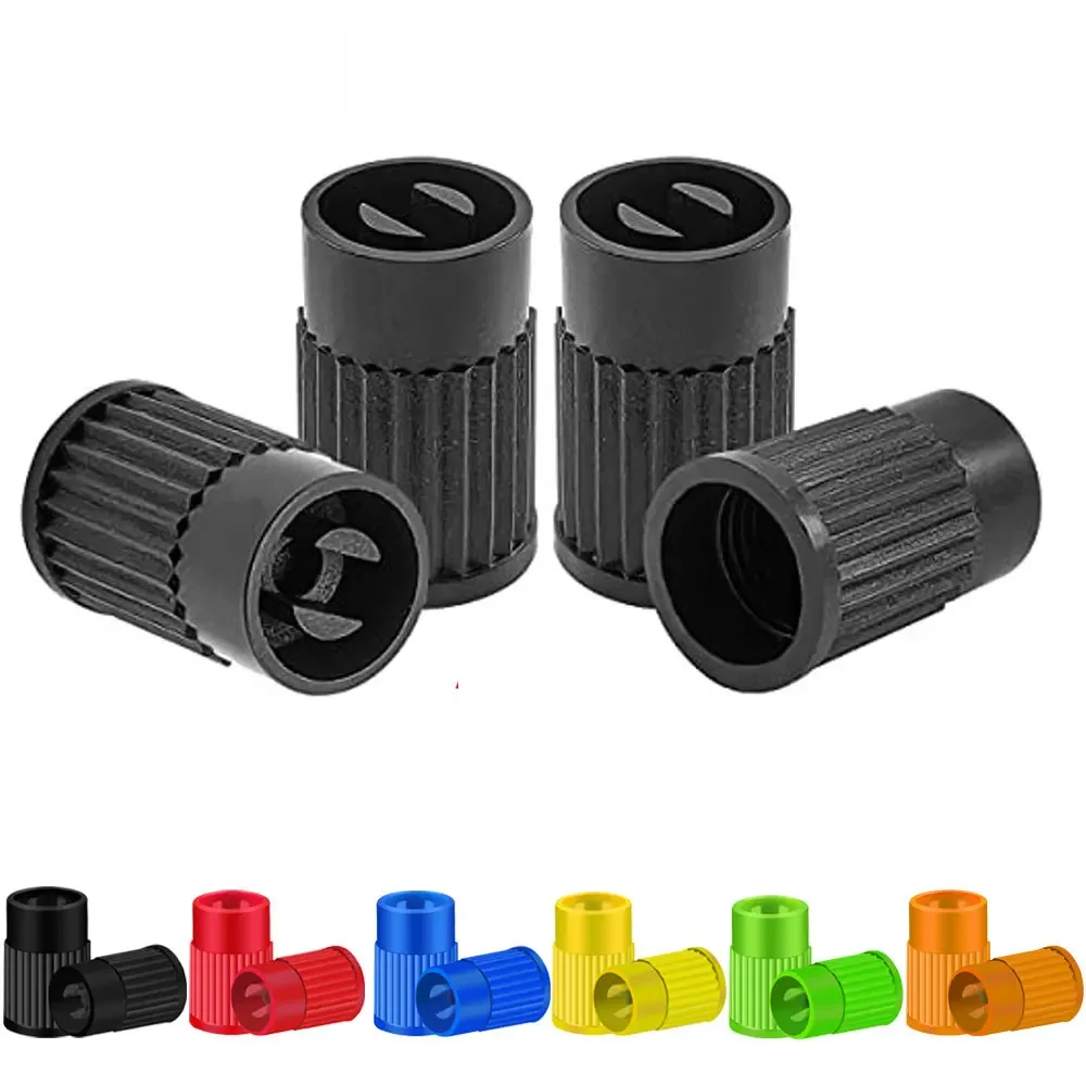 AliExpress AUTCOAT Plastic Tire Valve Caps Built-in Valve Core Remover Tool Universal Stem Covers for Cars, Bike and