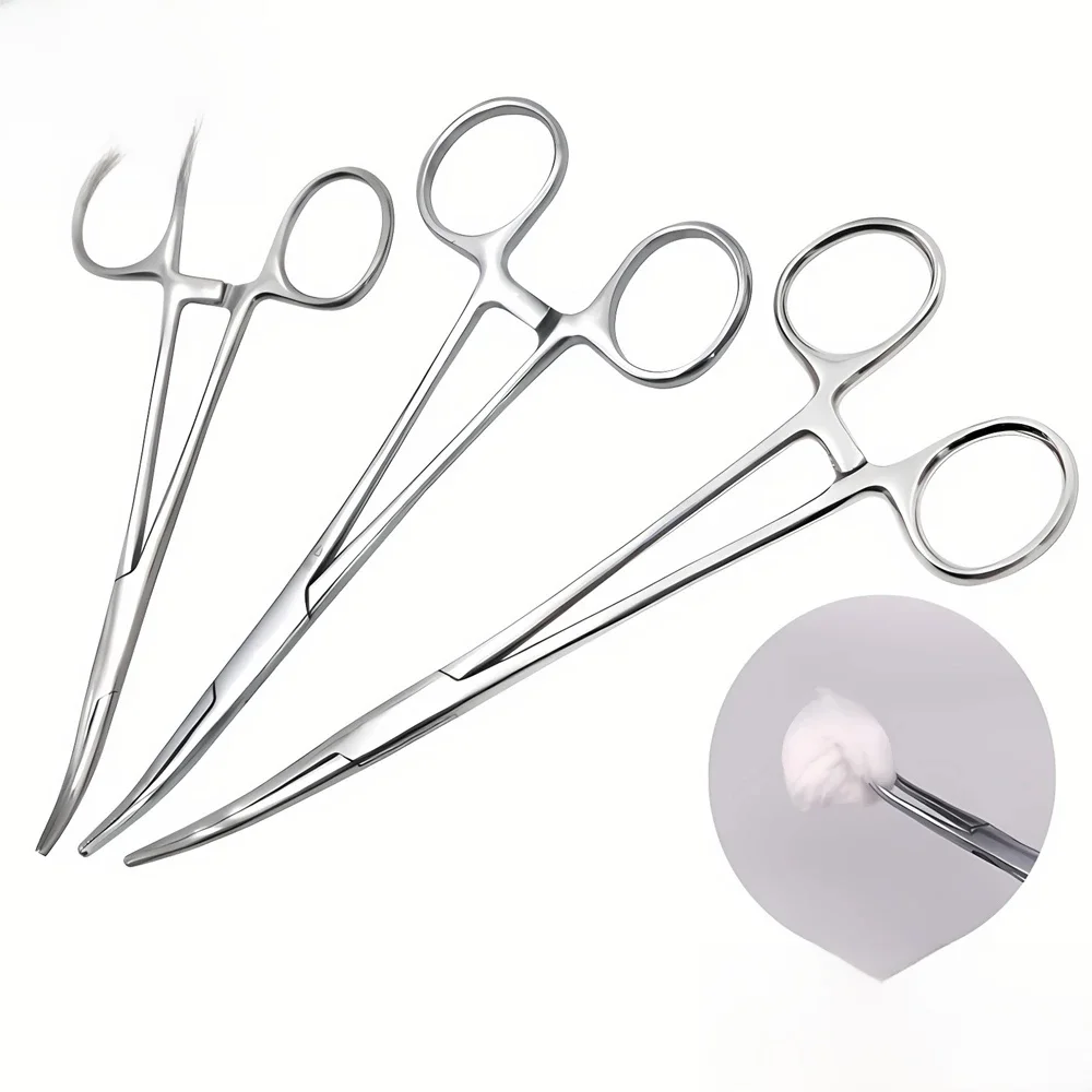 Dental Microhandle Mosquito Unhook Szczypce Kleszcze Proste Kleszcze Hemostatyczne Chirurgiczne Kleszcze Łokciowe ze stali nierdzewnej — zdjęcie 2