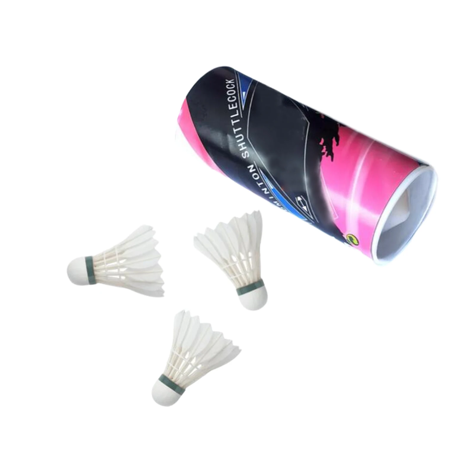 3x Badminton Shuttlecocks Professional White High Speed Duck Feather Badminton Ball for Game Training Sport Practice Youth