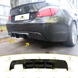 B.M.W 5 Series E60 Vorsteiner Style Rear Diffuser Spoiler Splitter Left Double Exhaust Outputs Gloss Black Plastic M5 Kit