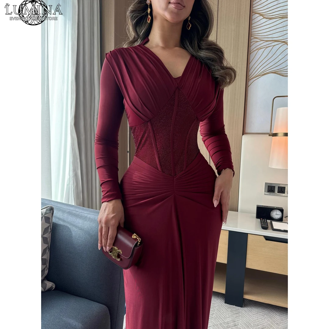 Lumina A Word Corset Dress 2026 Woman Ball Gown Luxury Dress Satin Elegant Gala Evening Dresses for Special Occasions Lapel Prom