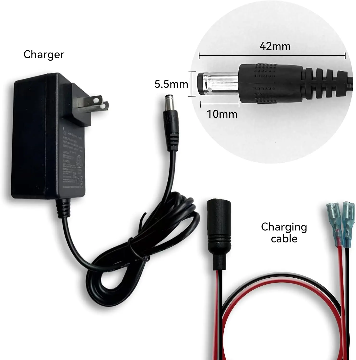 12V 6Ah LiFePO4 Battery for Garage Door Opener, Security System With 14.6V 1.2A Charger, 12.8 Volt Lithium Battery with 6A BMS, 4000+ Deep Cycle Replacement for Fire Alarm, UPS, Ride On Toy