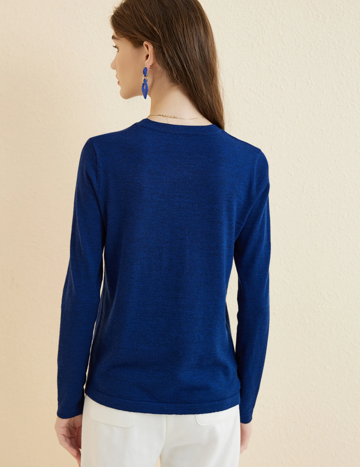 Women's T Shirt 100% Merino Wool Base Layer Top Fall Winter Fashion Crewneck Soft Merino Tee Long Sleeve Tops Knit Women Clothes