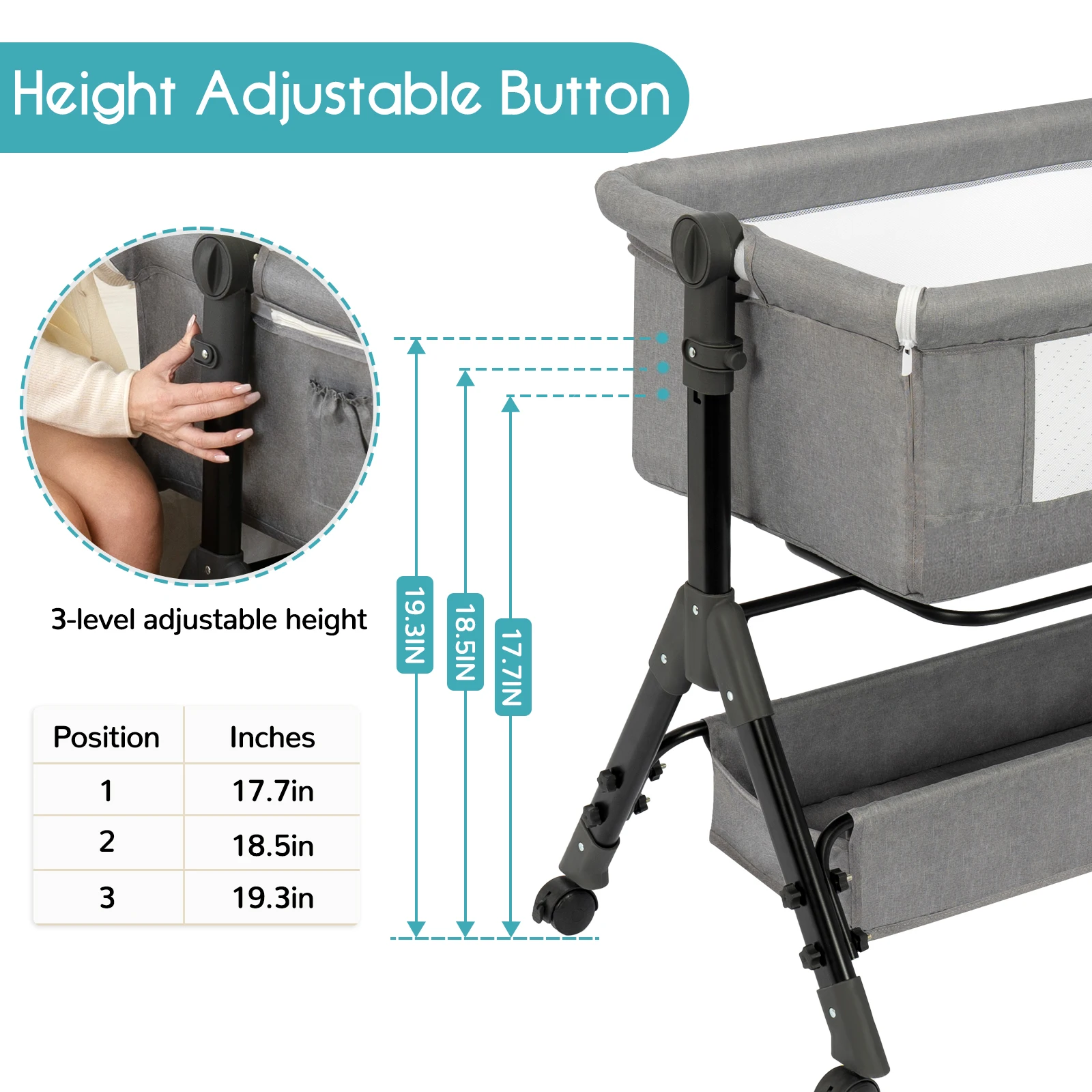 3 in 1 Baby Bassinet Bedside S - Bassinet Bedside Sleeper ulasan dan harga