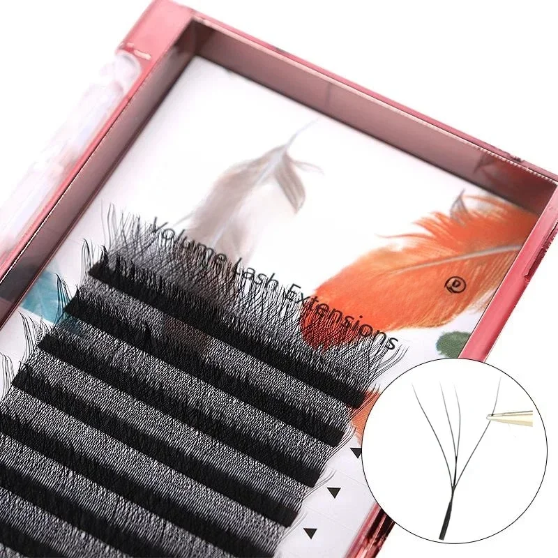 MARIA 4D W Shaped Beam Eyelash Extensions Patch Russian Private Label Wholesale Clusters Easy Fan Volume Lashes Makeup — zdjęcie 2