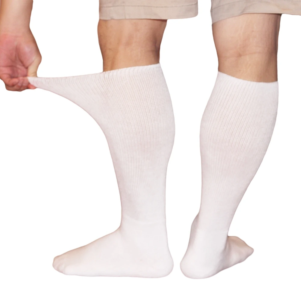 2Pairs Comfortable Extra Wide Diabetic Socks: Non-Slip Solution for Swollen Feet & More - Perfect for Women and Men with Edema