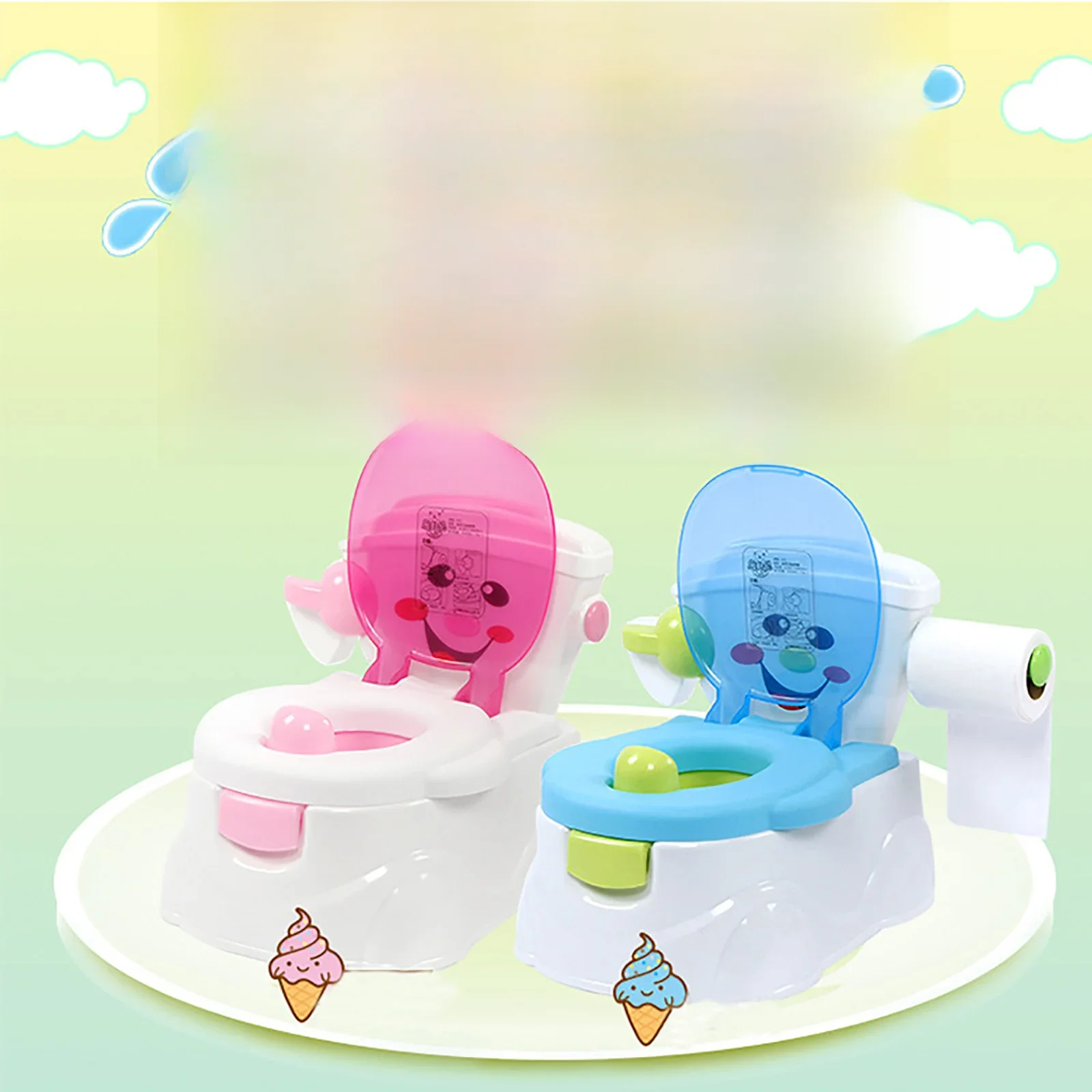 Siège de toilette pour bébé, pot pour enfants de 1 à 6 ans, mignon, facile à nettoyer, tabouret portable pour garçons et filles, siège d'entraînement sûr, WC