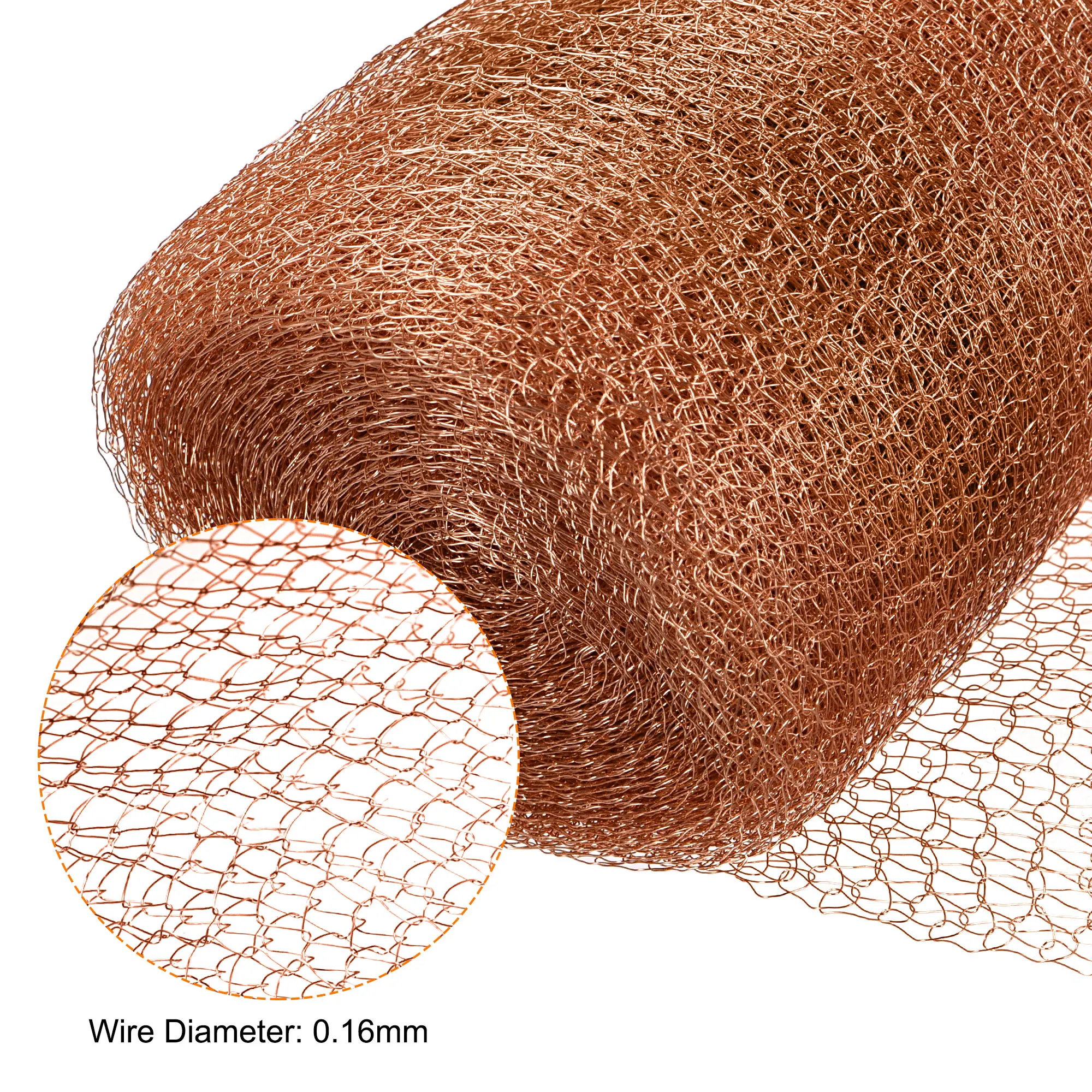 Maglia di rame blocco tappo maglia filtro schermo rete filo di rame tessuto di riempimento maglia 100-600cm L x 10-12.7cm W per BuildingHole