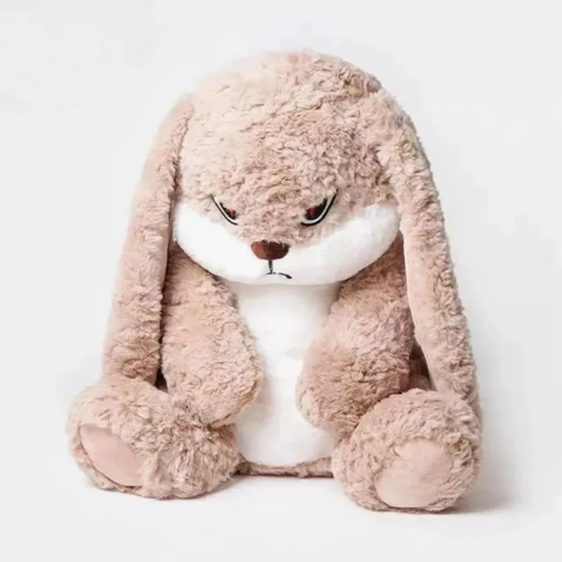42CM Angry Rabbit Duży rozmiar Długie uszy Pluszowa zabawka Śliczne zwierzę Pluszowa lalka Kawaii Miękki wypchany model Dekoracja pokoju Prezenty urodzinowe — 2