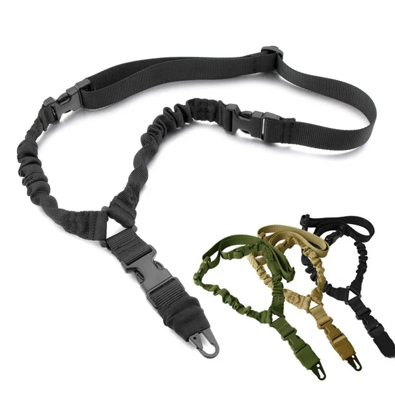 Tactical Gun Sling Military Shooting Regulowany 3-punktowy Bungee Airsoft Rifle Pasek Myśliwski Akcesoria turystyczne — zdjęcie 2