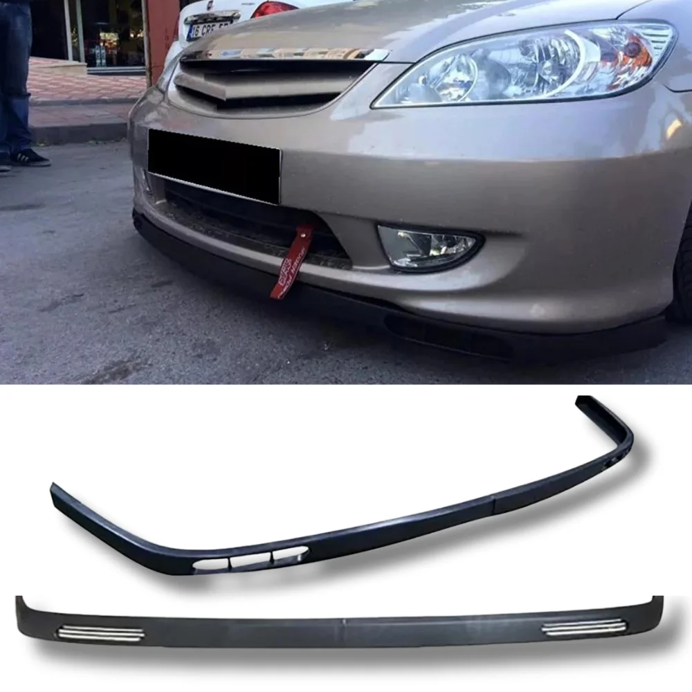 For Honda Civic 2003 - 2006 2 Pcs Front Bumper Lip  Body Kit Car Accessories Spoiler Splitter Diffuser Sport Bumper Tuning Parts