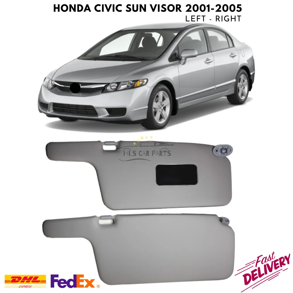 

For Honda Civic 2001-2005 Interior Sun Visor Protection Left Right 2 Pcs Car Accessories Replacement Parts Trim Fast Delivery