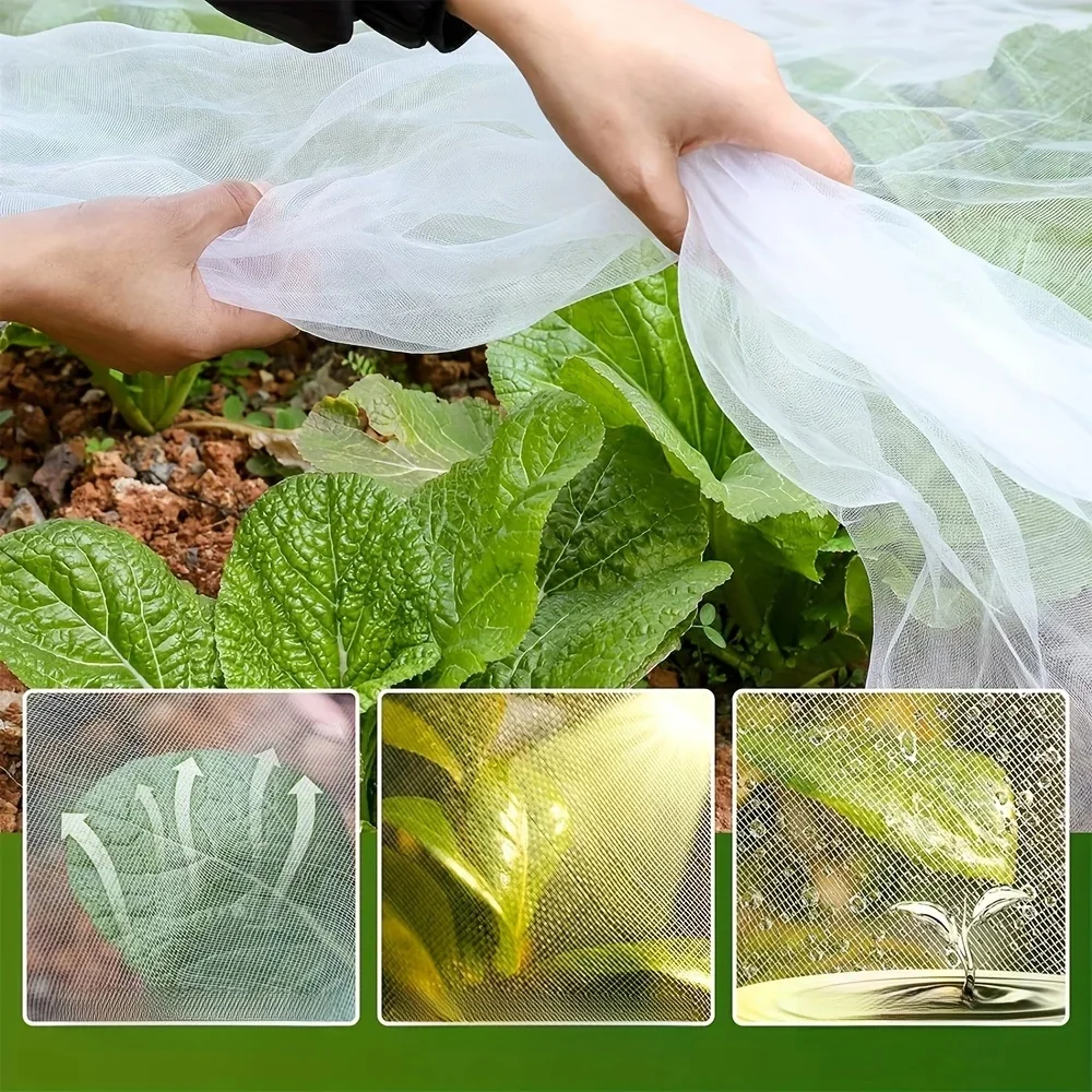 1 paquet, 78.74X196.85 pouces jardin légumes insectes Anti oiseau filet Protection des légumes maille Fine moustiquaire culture pour fruits