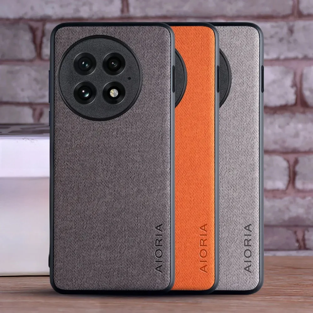 Etui na Oneplus 13 13R coque Luksusowa tekstylna skóra miękka TPU twarda obudowa telefonu na etui Oneplus 13 — zdjęcie produktu 7