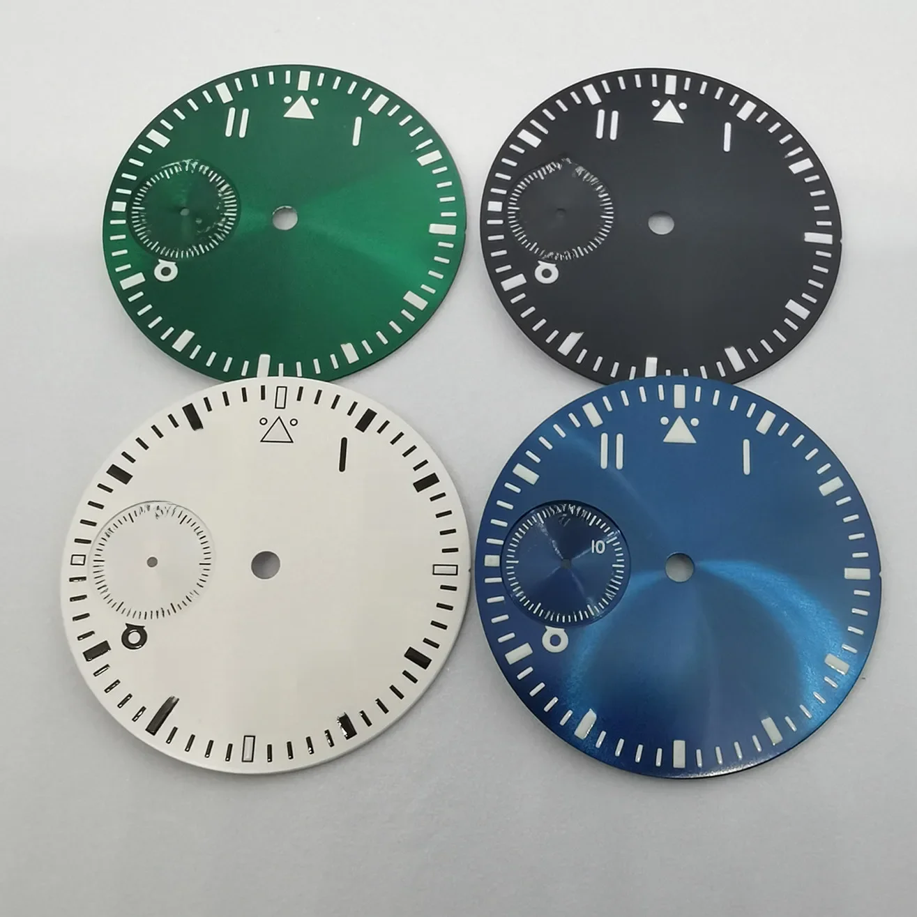 37mm nakręcanie ręczne styl klasyczny świecąca tarcza zielony niebieski czarny biały nadaje się do mechanizmu nakręcania ręcznego Eta6497 St3600 — zdjęcie 2