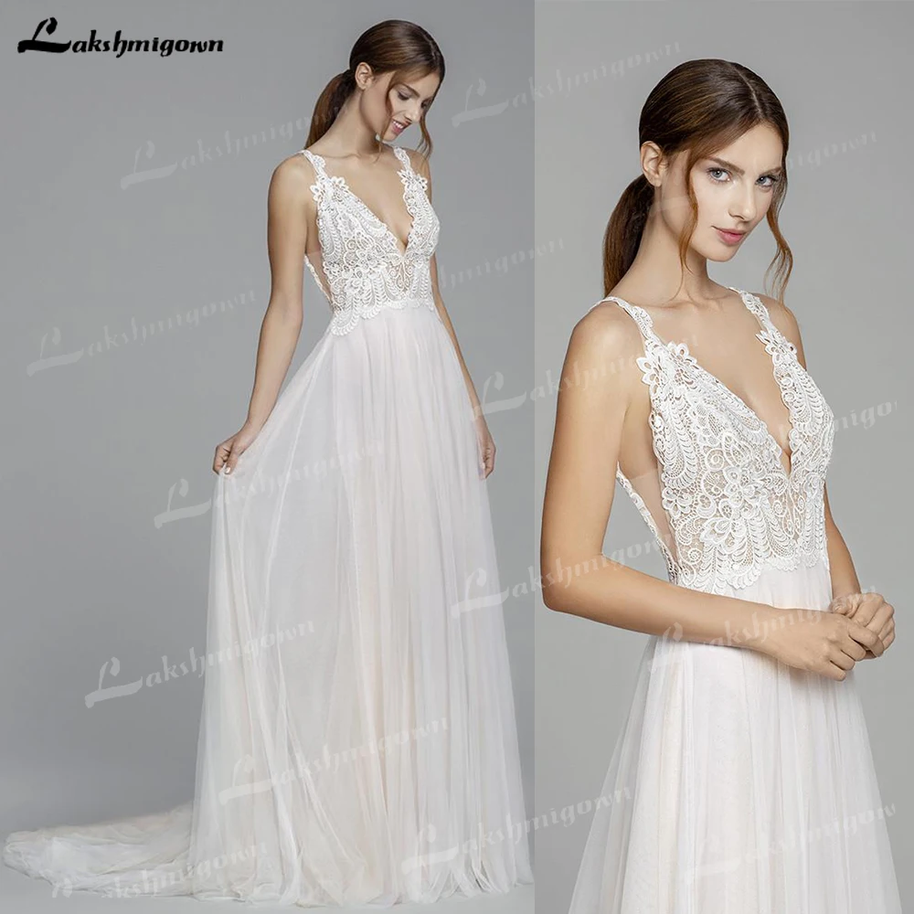 Lakshmigown Spaghetti StrapWedding Kleider Für Frauen 2023 Braut Luxus Hochzeit Kleid Hochzeit Party robe mariage femme Nach Maß